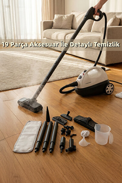 Premier PSC 228 Çok Fonksiyonlu Buharlı Temizlik Makinesi – 1200ML Geniş Hazn...