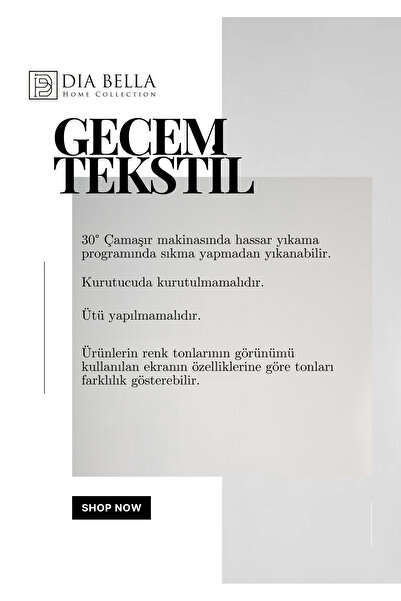 D'NISS HOME Kalp 3 Parça Çift Kişilik Yatak Örtüsü