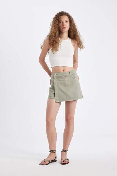 DeFacto Fusta Jean cu talie inalta - D4578AX24HS