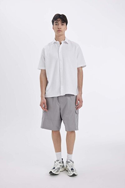 DeFacto Cargo Fit Fallschirm Bermuda Shorts B5677AX24SM