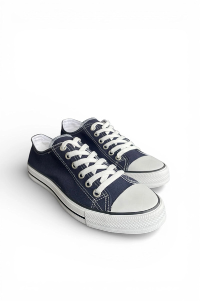 Melen Shoes SkyHike Unisex Lacivert Kısa Rahat Keten Sneaker Spor Ayakkabı