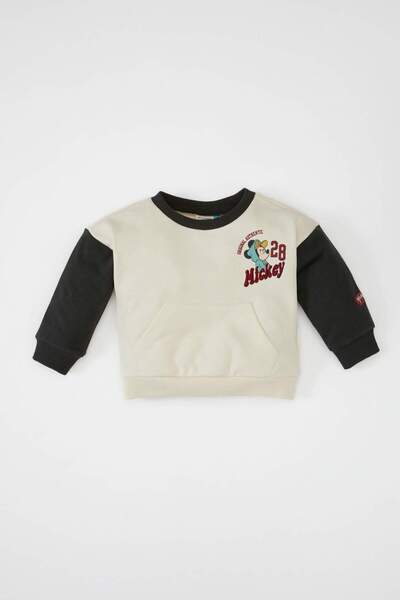 DeFacto Baby Boy Disney Mickey & Minnie Crew Neck Sweatshirt D1887A524Au