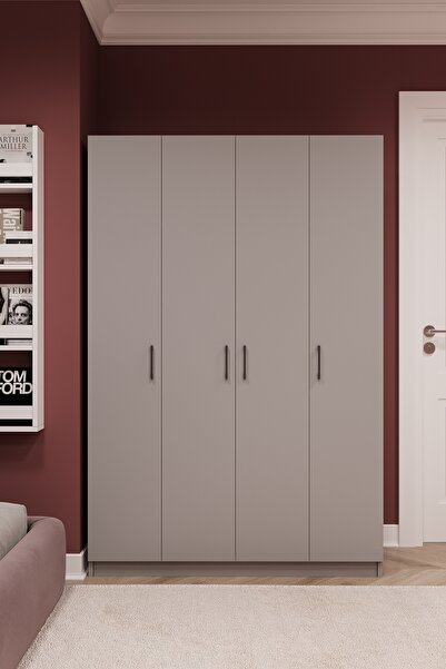 asratrend Lüks 4 Kapaklı Gardırop %100 MDF Askılı Çok Amaçlı Düzenleyici Elbi...