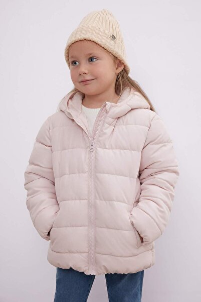 DeFacto Vodoodpudivý nafukovací kabát s elastickým pasem a kapucí na zip pro ...