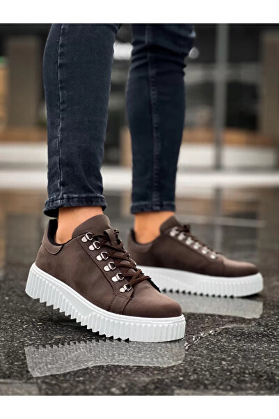 BOA Ba0505 Hook Lace-Up Brown White Sole Casual Shoes