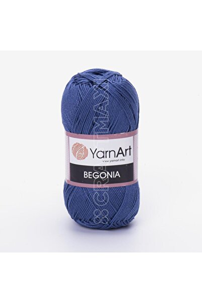 Yarnart بيجونيا - خيط حياكة يدوي مرسيريزي باللون الأزرق-0154