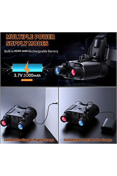 OEM Binoclu cu vedere nocturnă, zoom optic8x, Full HD, baterie reîncărcabilă,3000 mAh, model NV8160