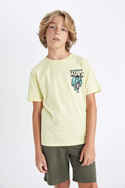 DeFacto Tricou Marvel Comics pentru băieți - Decolteu crew, mânecă scurtă C42...