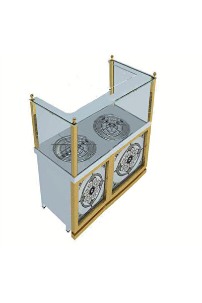Csa İnox CSA Karacasan Dolaplı 140 cm 2 Gözlü Doğalgazlı Künefe Ve Börek Ocağı