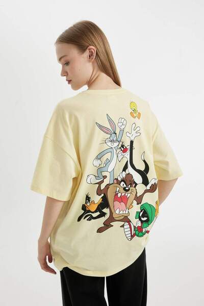 DeFacto Looney Tunes Oversize Crew Neck T-shirt - D1170ax24sm