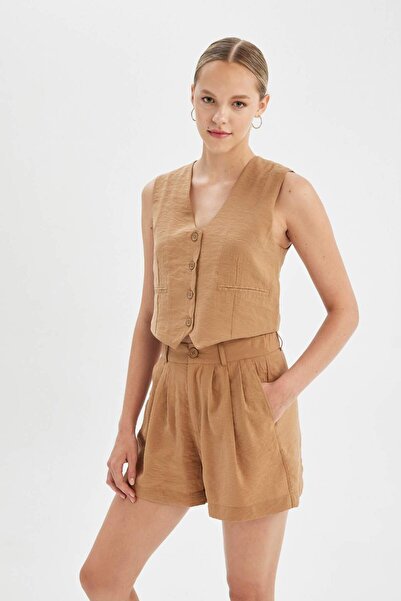 DeFacto Modal V-Neck Blazer Vest - Regular Fit D4041AX24HS