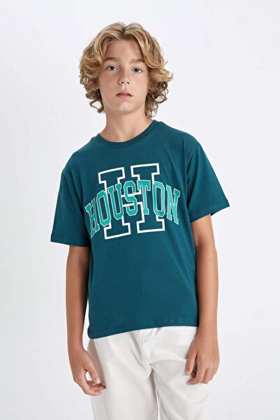 DeFacto Boy's Short Sleeve Crew Neck T-Shirt D0429A824HS