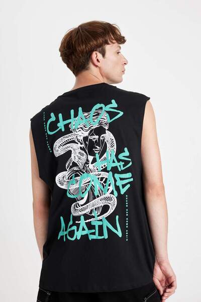 DeFacto 100% βαμβακερό μονόχρωμο εσώρουχο με στάμπα με λαιμόκοψη C5053AX24HS