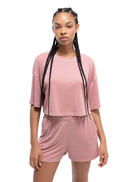 DeFacto Crop Crew Neck Sportsman Modal Κοντομάνικο T-Shirt D2978AX24HS