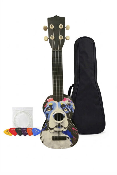 gonzales Σοπράνο Ουκουλέλε με σχέδιο σκύλου Corso