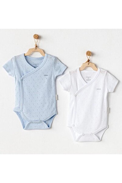 andywawa Andy Wawa Zıbın Body 2li Jacquard Basic Mavi - Beyaz