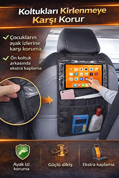 BYENS Koltuk Arkası Tablet Telefon Tutucu Araba Eşya Düzenleyici Organizer Kı...