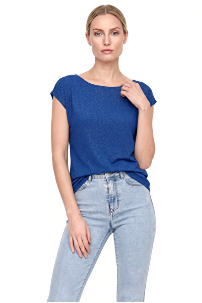 WESTMARK LONDON Tamnoplava ženska majica kratkih rukava sa svetlucavim efekto...