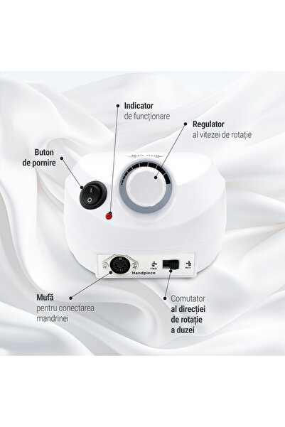 GIRLS CORNER Freza electrica manichiura unghii, ZS-601a, 45W, 35000 rpm, Alb