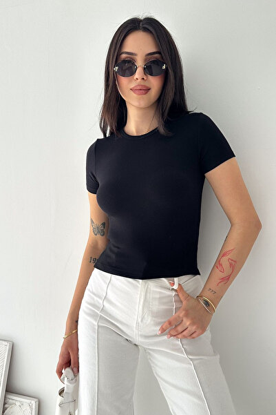 Noa&Noa Basic Short Sleeve Body – Black Fit