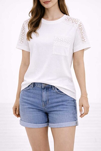 Benedetto Νέα συλλογή με λεπτομέρεια στον ώμο με δαντέλα και τσέπες, βασικό κ...