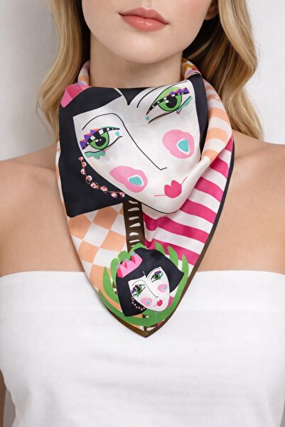 tarzınısec Choose Your Style Brown Queen Scarf / Bandana / Accessory 48X48 cm