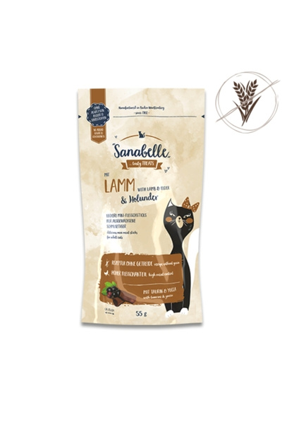 Sanabelle Kuzu Etli Ve Yaban Mersinli Kedi Ödülü 55 gr