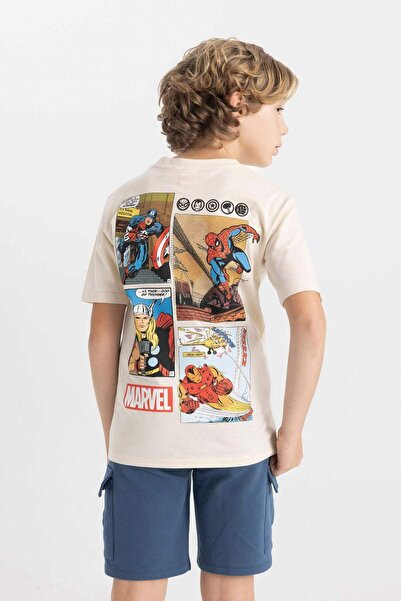 DeFacto Marvel Comics okrugla kragna majica kratkih rukava za dečake C4260A824HS