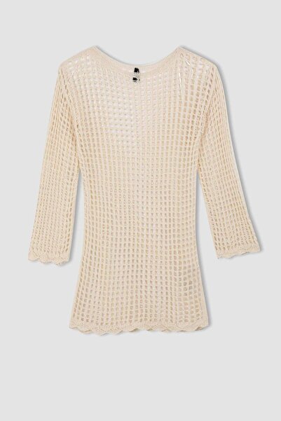 DeFacto Croșetat cu gâtul turnat cu mânecă lungă mini D3020AX24SM