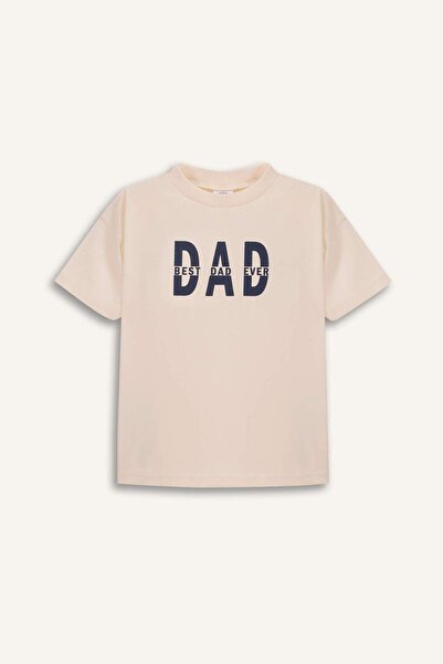 DeFacto Baby Boy Crew Neck Printed Short Sleeve T-Shirt C3997A524Sm
