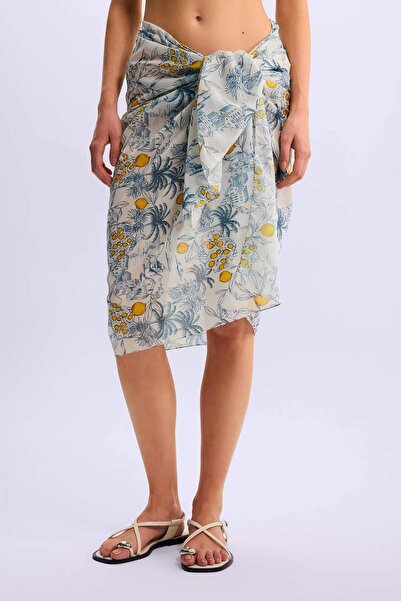 DeFacto Gemusterter Langer Pareo für Damen - C6076AX24SM