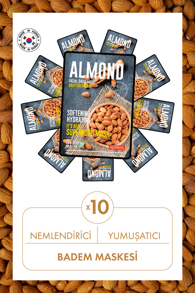 Dermal Nemlendici ve Yumuşatıcı Badem Maskesi 25 gr 10 Adet