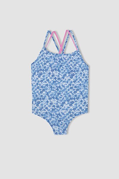 DeFacto Patterned Girl's Swimsuit - C1022A824SM