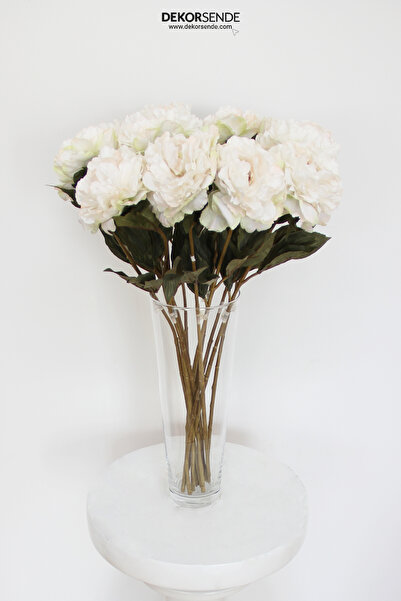 Dekorsende Yapay Şakayık Dalı Krem 68 cm