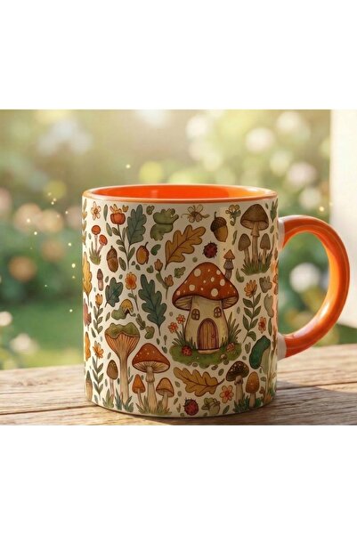 CraftMoris Mantar Evi ve Orman Temalı Tasarım Fincan