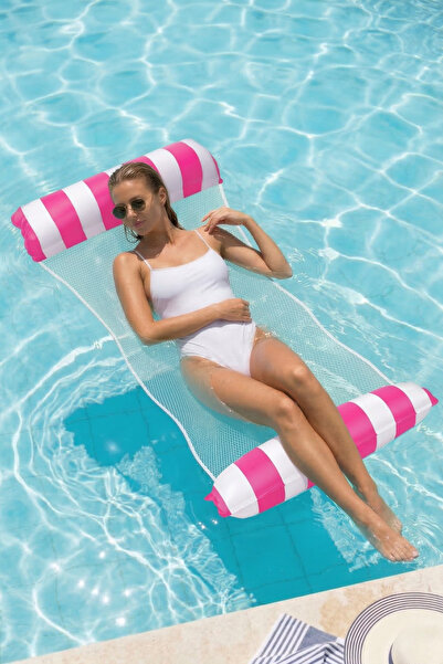 TUENGİ STORE Şişme Havuz Hamağı Fileli Havuz Koltuğu 4'ü 1 Arada Deniz Ve Hav...