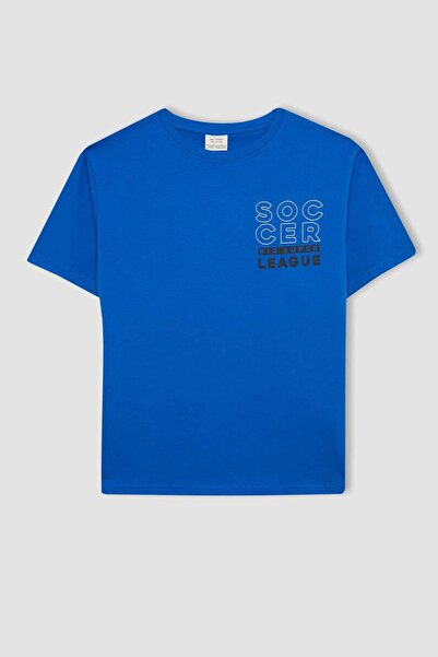 DeFacto Tricou cu mânecă scurtă cu imprimeu pentru băiat D0444A824SM