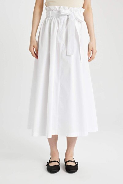 DeFacto Fustă midi din popelin cu talie normală A-Line C7238AX24SM