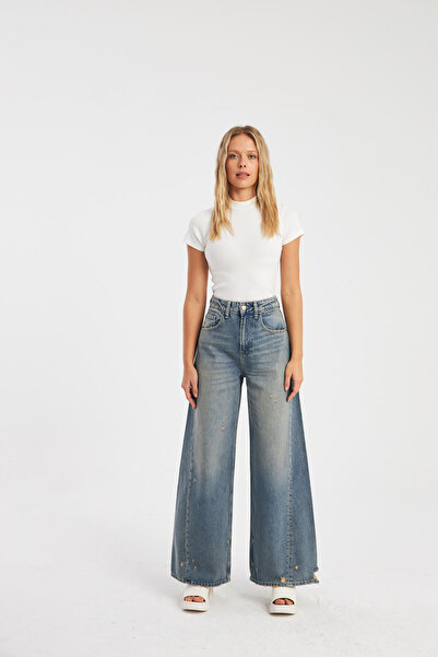 cracpot NEW SEASON COTTON SÜPER WİDE LEG JEAN