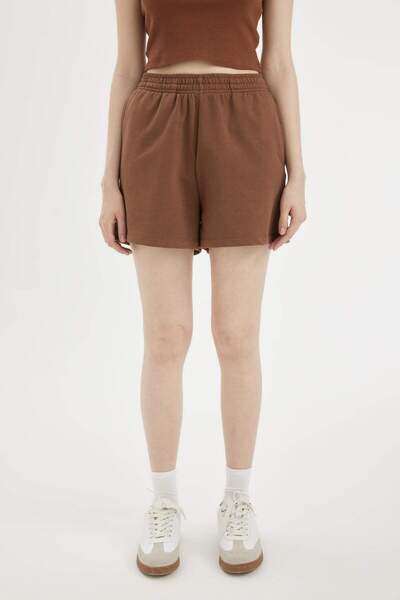 DeFacto Regular Fit Elastic Waist Basic Plain Shorts Z5071Az24Sm