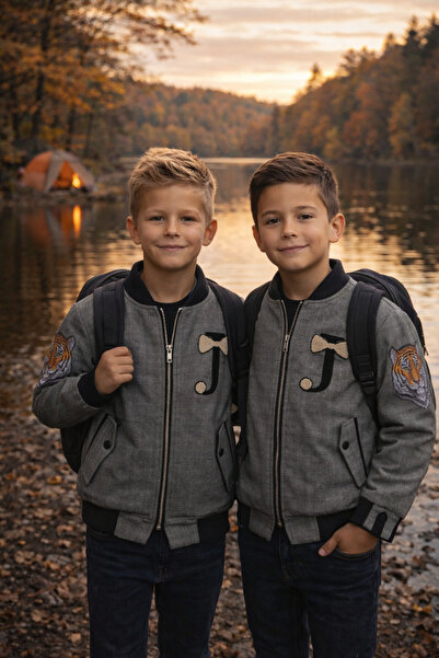 Doctor junior Jachetă de sezon gri pentru băiat