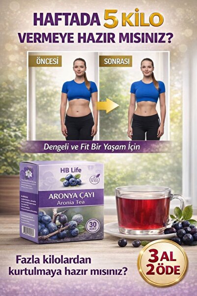 HB LİFE Aronya Çayı Detox Form Çayı Diyette Çay zayıflama1 kilo.verme
