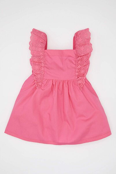 DeFacto Baby Girl Sleeveless Poplin Dress C9369A524Sm