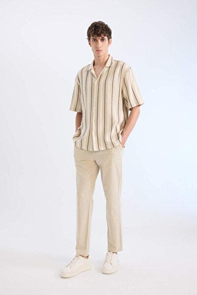 DeFacto Pantaloni de jogger skinny din bumbac - cu talie cu șireturi și buzun...