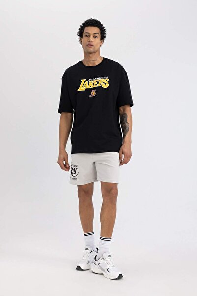 DeFacto DeFactoFit NBA Los Angeles Lakers Standard-Fit-Shorts B9896AX24SM