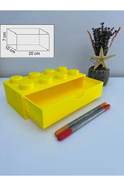 Teknovagroup صندوق تخزين مزخرف بتصميم لعبة بناء صغير الحجم 4 × 2 لتنظيم سطح ا...