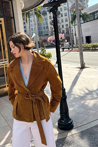 Bershka Süet kemerli ceket