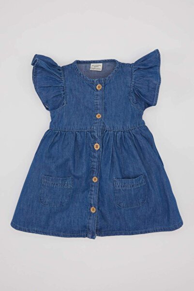 DeFacto Baby Girl Sleeveless Jean Dress B8216A524Sm