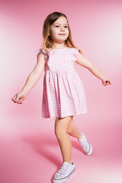 DeFacto Baby Girl Striped Sleeveless Linen Look Dress C0070A524Sm