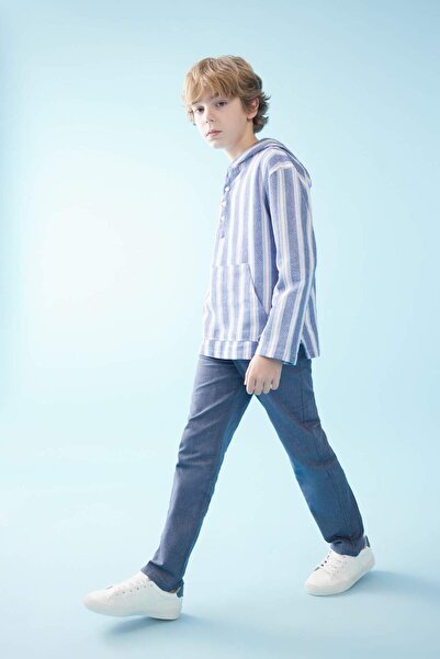 DeFacto بنطلون قياسي 100% قطن ليو ستيتش بقصة قياسية B7423A824SP